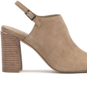 Vince Camuto Haliza Women's Tan Suede Block Heel Sandals Strap